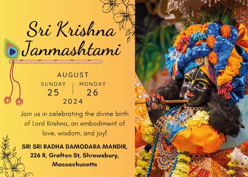 Radha Damodara Temple: Sri Krishna Janmashtami Celebrations