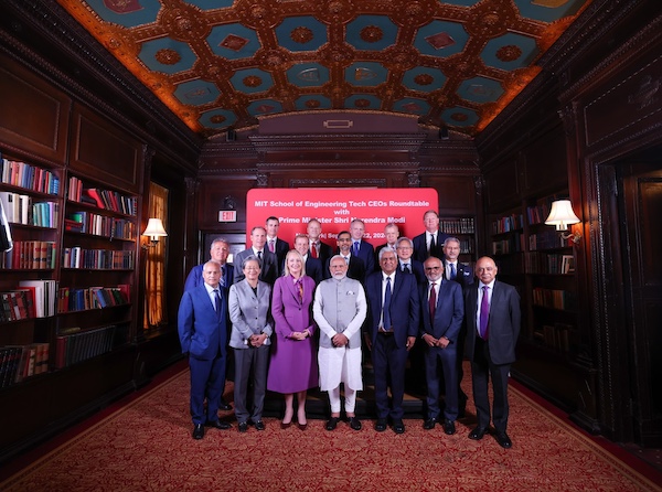 Anantha Chandrakasan At CEO Roundtable With PM Modi