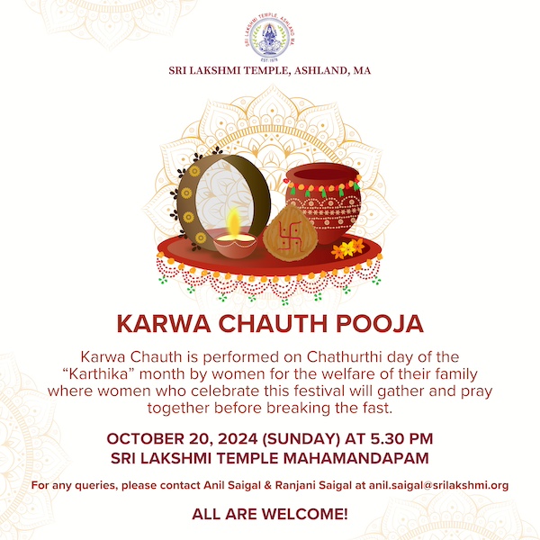 Karwa Chauth At Sri Lakshmi Temple