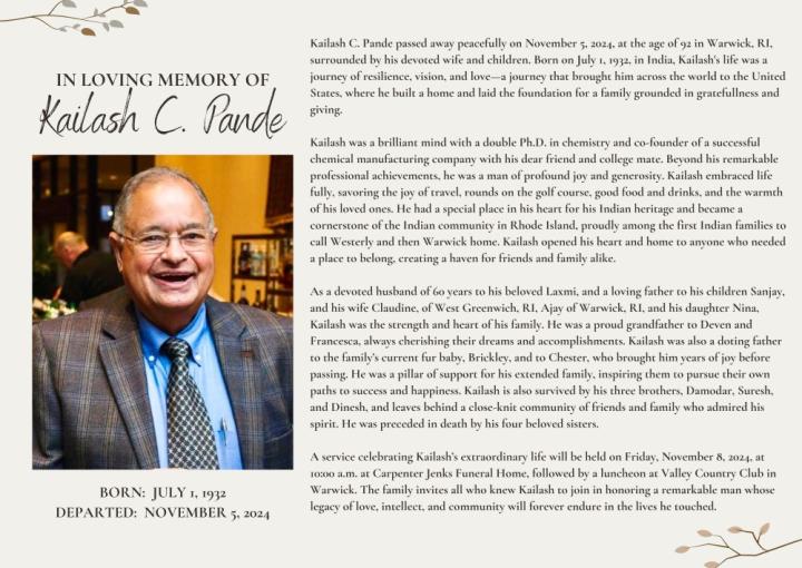 Obituary: Kailash C. Pande