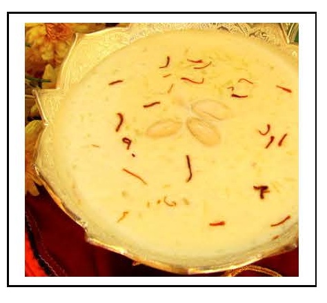 Shakarkand Kesar Kheer/Sweet Potato Saffron Pudding