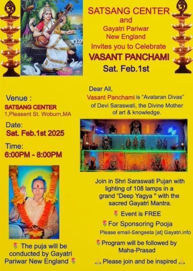 Satsang Center: Vasant Panchami