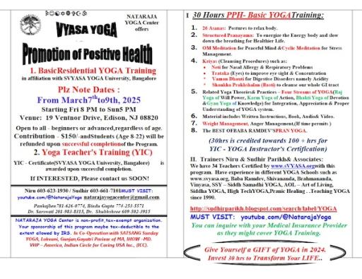 Vyasa Yoga: Promotion Of Positive Health