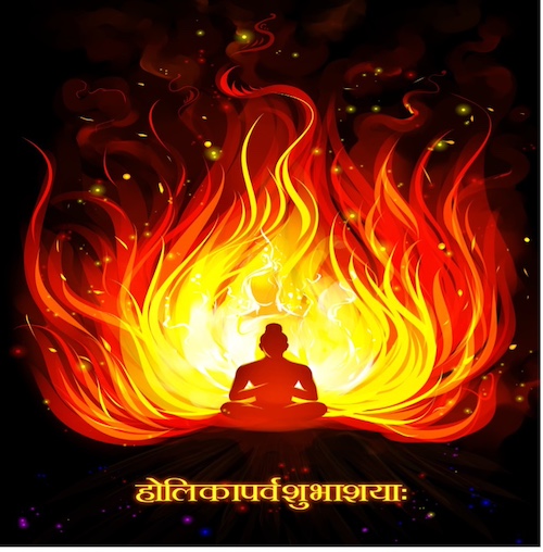 Nikhil Mishra - Holika Dahan Digital painting happy holika dahan , Holi  wishes