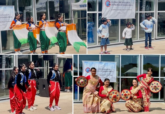 A group of women dancing in traditional indian attire    AI-generated content may be incorrect.